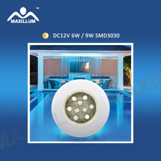 DC 9Watt warm white Thin Flat resin pool light