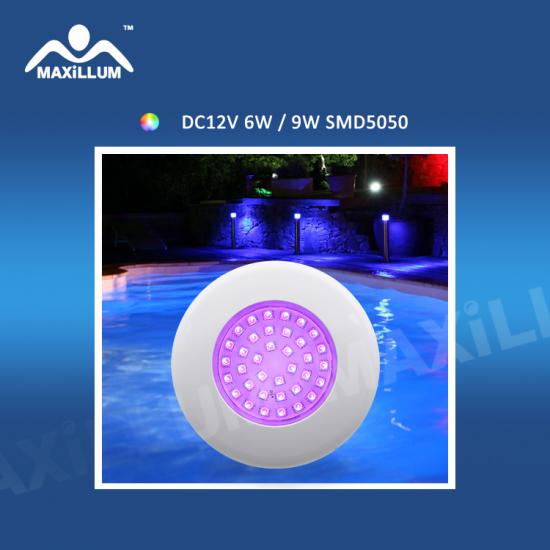 DC 9Watt  RGB external control  Thin Flat resin pool light