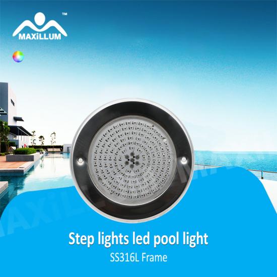 SS316L step pool light 8Watt RGB